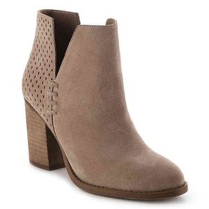 Steve Madden Shepp Booties 10 Taupe Chunky Heel